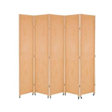 Imagem de 5 Biombo Slim Sanfonado Com Rodinhas E Dobradiças Mdf Cru Folha Painel