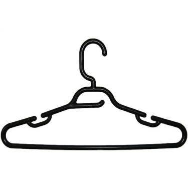 Imagem de 25 Cabides com Cava para Vestidos Alçinhas Regata Preto Lojas Closet G