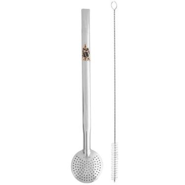 Imagem de Bomba De Chimarrão Tereré Aço Inox 23cm Com Rosca Pingente - Ditreviso