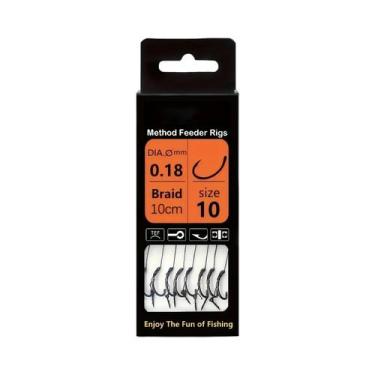 Imagem de Kit De Pesca Método Feeder Com 8 Peças: Anzol Barbado De 4 Polegadas C