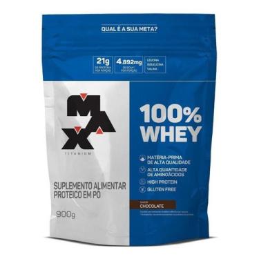 Imagem de 100% Whey 900g refil - Max Titanium, 1, 900g, Baunilha