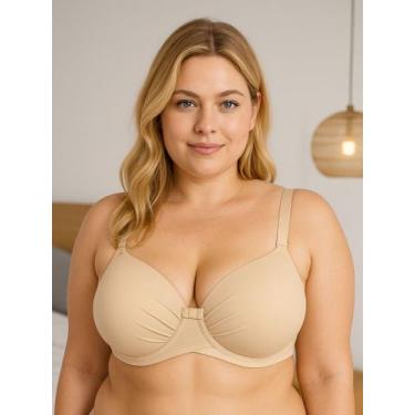 Imagem de Sutiã Plus Size Soutien Reforçado Bojão Cruzado Alça Larga - c7 ALICE,