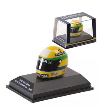 Imagem de Miniatura F1 Capacete Ayrton Senna Bi Campeao 1990 1/8