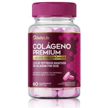 Imagem de Colageno Premium Hidrolisado Acido Hialuronico 100mg Proteina Pele Cab
