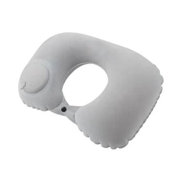 Imagem de Travesseiro De Pescoço Inflável Portátil Em Formato De U Para Viagens 
