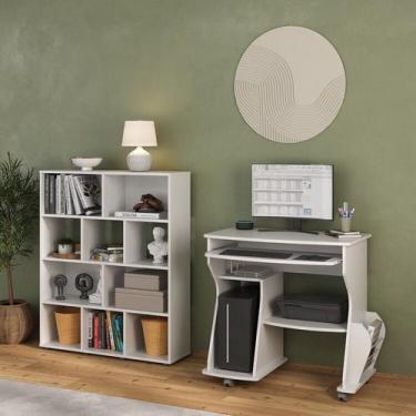 Imagem de Conjunto 2 Peças com Escrivaninha para Computador e Estante para Livro