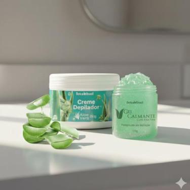 Imagem de Kit Creme Depilatório 250g e Gel Calmante 170g Com Aloe Vera Botica Br