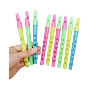 Imagem de Brinquedos Musicais Coloridos De Flauta Para Crianças 10-50 Peças Lemb