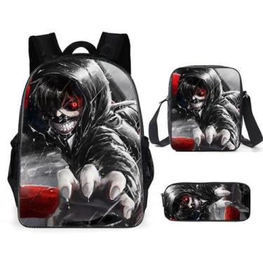 Imagem de Conjunto de mochilas escolares Tokyos Ghouls, 3 unidades para crianças