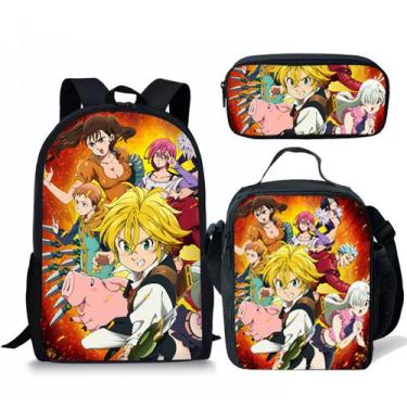 Imagem de Conjunto de mochilas escolares Sevens Deadlys Sins, 3 unidades para cr