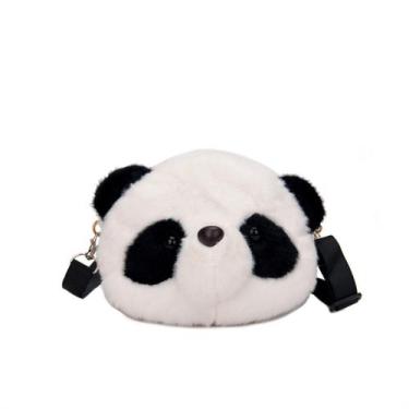 Imagem de Bolsa Messenger Panda Anime Plush Crossbody para crianças de 2 a 10 an