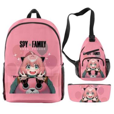 Imagem de Conjunto de mochilas Spys Familys School de 3 peças para estudantes - 