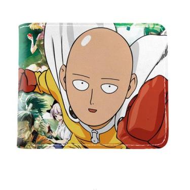 Imagem de Carteira, bolsa de moedas, couro, bifold, One Punch Man Anime - Yiweis