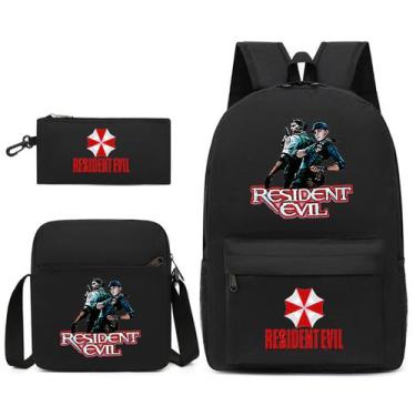Imagem de Conjunto de mochilas Resident Evil Cartoon Kids Nylon, 3 unidades - Yi