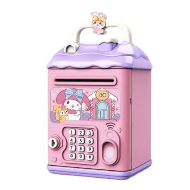 Imagem de Ursinhos de morango Piggy Bank para crianças em resina 12,5 x 11 x 18 