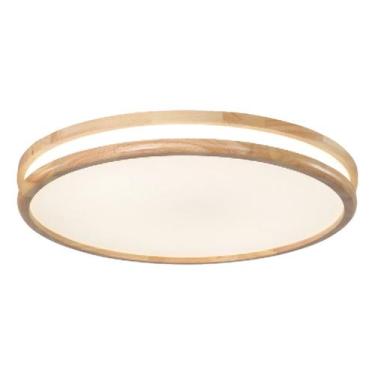 Imagem de Plafon De Sobrepor Smart Double Wood Halo 52w - Delis, 127/220V