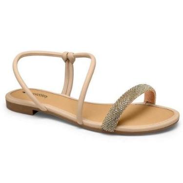 Imagem de Sandalia Rasteira Calce Facil Mississipi Tiras Strass C441-Feminino