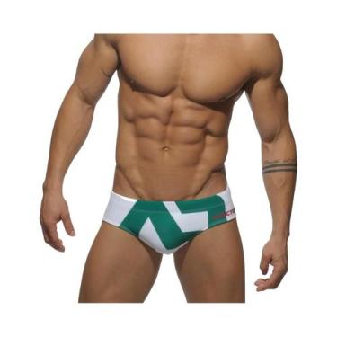 Imagem de Sunga Masculina De Secagem Rápida Com Estampa De Letras, Calção De Ban