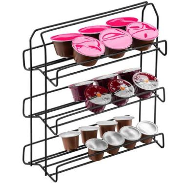 Imagem de Porta Cápsulas De Café Em Aço Carbono Organizador Para Cápsulas Preto 