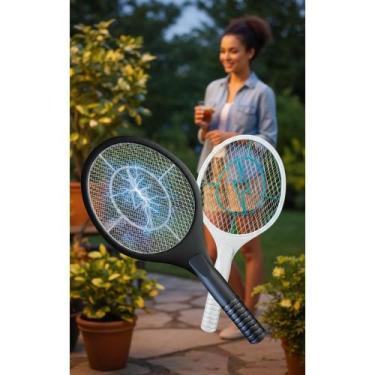 Imagem de Raquete Elétrica Recarregável Mata Mosquitos Pernilongos Biv - Congrat