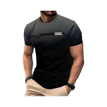 Imagem de Camiseta Masculina De Verão De Secagem Rápida, Moda Casual Streetwear 