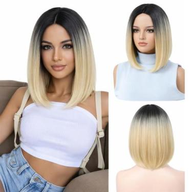 Imagem de Peruca Curta Fibra Orgânica Premium Sem Franja Wig Lace - bbless, 1b61