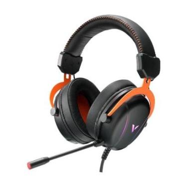 Imagem de Headset Gamer Rapoo VH350S, RGB, Microfone com Cancelamento de Ruído, Preto e Laranja - VH350S-Unissex