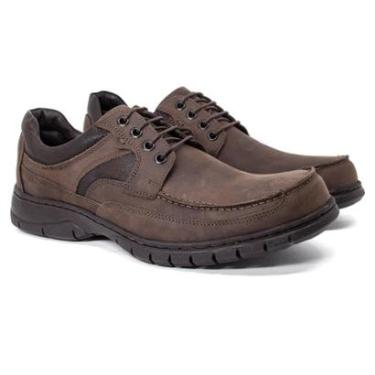 Imagem de Sapato Anatomic Gel 360º Plus Couro Legítimo com Cadarço Flexível Palmilha Macia Confortável 7909-Masculino