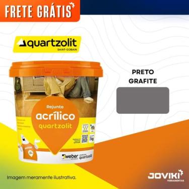 Imagem de Rejunte Acrílico Impermeável 1kg Quartzolit Flexível Antifungo Pronto 