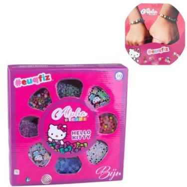 Imagem de Kit Miçangas Infantil Para Fazer Pulseiras Presente Criativo Menina - 