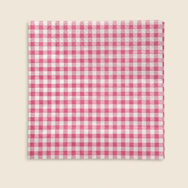 Imagem de Guardanapo Importando Vichy Papel Rosa 33x33 - A\CASA