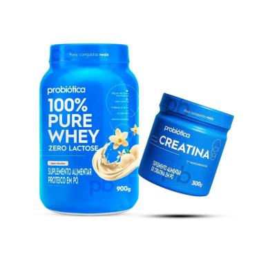 Imagem de Combo Probiótica 100% Pure Whey Zero Lactose 900g e Creatina 300g-Unissex