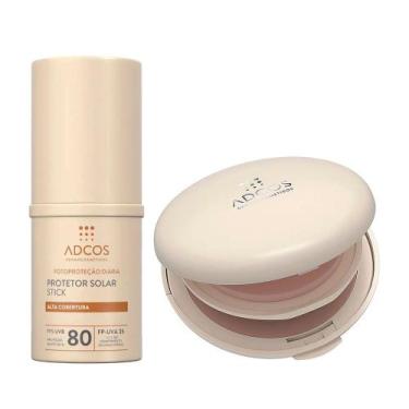 Imagem de Adcos Kit - Protetor Solar em Pó com Cor FPS50 + Protetor Solar Stick 