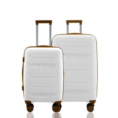 Imagem de Kit 2 Malas Viagem Bordo 10kg Média 23kg Rígida Polipropileno Expansiv