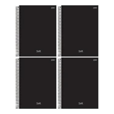 Imagem de Caderno Univ. 1 Matéria 80f Preto Stiff Slim Jandaia - 4 Un - Congratu