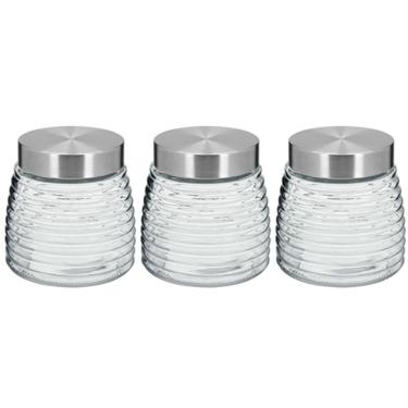 Imagem de KIT 3 POTE MANTIMENTOS HOME&CO COM TAMPA VIDRO 800ml 12x12x12