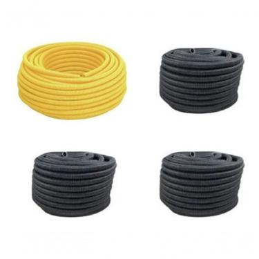 Imagem de Conduíte Corrugado Eletroduto 3-4 com 50M para Instalações Elétricas Reforçado Amarelo...