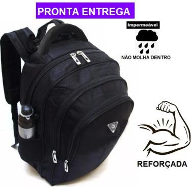 Imagem de Mochila para Notebook OEM Bolsa Reforçada Trabalho Faculdade Coreana 47x30x16 cm Preto...