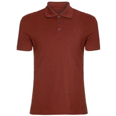 Imagem de Polo Ellus Masculina Piquet Melange Classic Marrom Mescla-Masculino