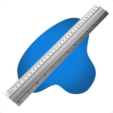 Imagem de Régua Aço Inox 30cm 12" Polegadas Para Patchwork Scrapbook - Judi