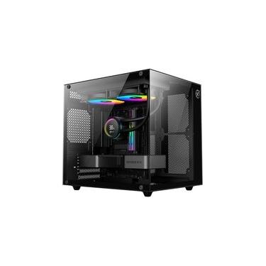 Imagem de Gabinete Gamer Kalkan Midgard Lite, M-ATX, Frontal e Lateral em Vidro Temperado, Sem Fa...