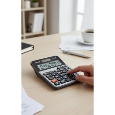Imagem de Calculadora Mesa 12 Dígitos Prata Essencial Trabalho/Estudo - Congratu