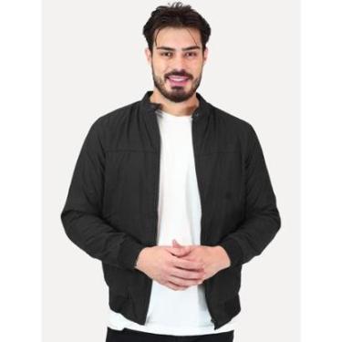 Imagem de Jaqueta Dixen Masculina Sarja Forrada Zíper Frontal Preto-Masculino