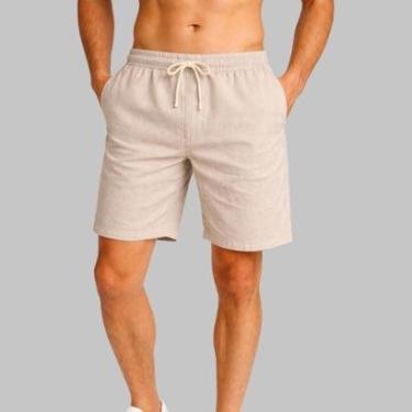 Imagem de Short de Linho Masculino Confortável Estilo Casual Premium-Masculino