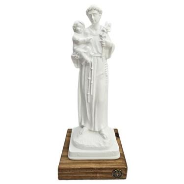 Imagem de Imagem Santo Antônio 20cm Miráculo Branca Gesso