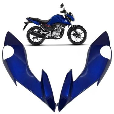 Imagem de Carenagem Bananinha Lateral Farol Honda Cg Fan Start 160 Azul Caraiva 