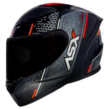 Imagem de Capacete ASX City Storm Preto Cinza e Vermelho