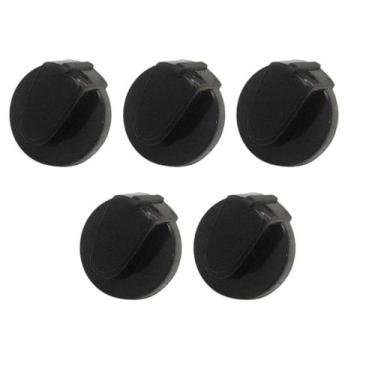 Imagem de Kit Botão Fogão Mueller Moderatto / Fratello G5 Preto 5 peças