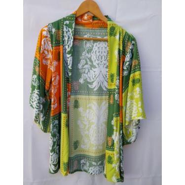 Imagem de Kimono estampado em viscose - tamanho G - Rocio moda e acessórios