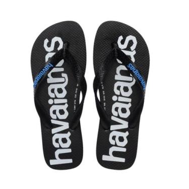Imagem de Chinelo Havaianas Logomania Cor:Azul BrilhanteTamanho:35/36, Azul bril